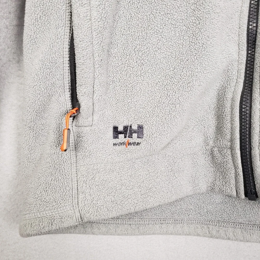 Helly Hansen Size M Full Zip Fleece Workwear Jacket Light Gray‎ Gorpcore Outdoor